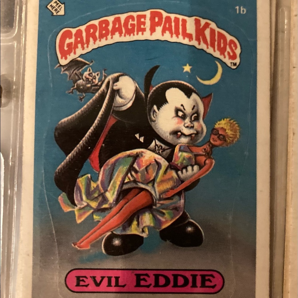 1985 Garbage Pail Kids Card #1b Evil Eddie